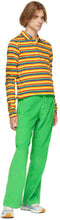 ERL Mulitcolor Rainbow Stripe Long Sleeve Polo