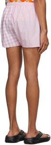 ERL Pink Check Boxer Shorts