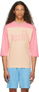 ERL Pink 'Sun' Football Jersey T-Shirt - T-shirt Jersey Football 'Sun' Erl Pink 'Sun' - ERL 핑크 '태양'축구 유니폼 티셔츠