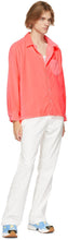 ERL Pink Velvet Drop-Tail Shirt