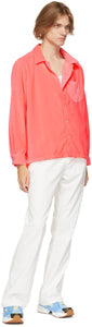 ERL Pink Velvet Drop-Tail Shirt