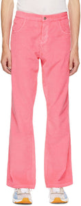 ERL Pink Waffle Corduroy Trousers - Pantalon velours velours de gaufre rose erl - ERL 핑크 와플 코듀로이 바지