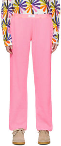 ERL Pink Waffle Lounge Pants - Pantalon Lounge Waffle rose Erl - ERL 핑크 와플 라운지 바지