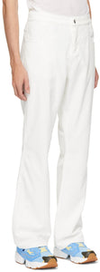 ERL White Waffle Corduroy Trousers