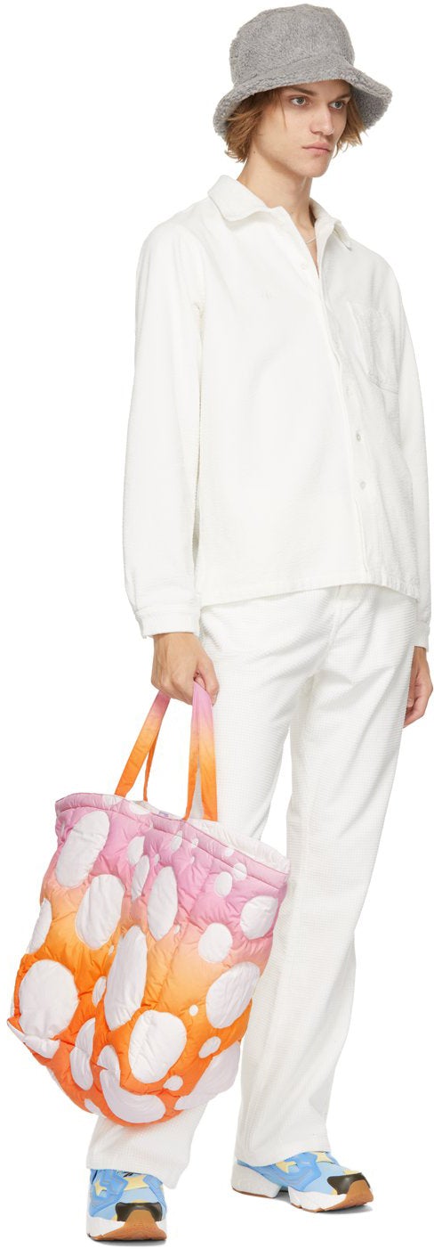 ERL White Waffle Corduroy Trousers