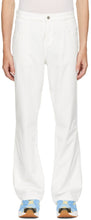 ERL White Waffle Corduroy Trousers - Pantalon velours velours de gaufre blanc erl - ERL 화이트 와플 코듀로이 바지