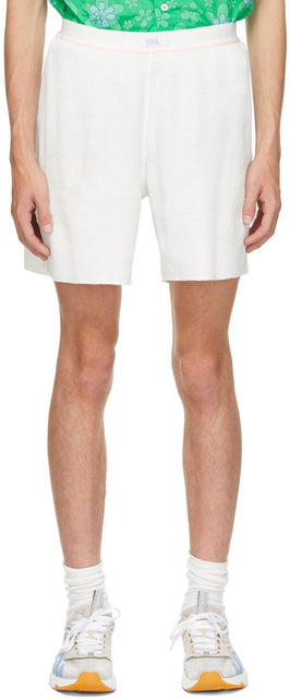 ERL White Waffle Shorts - Short de gaufre blanc erl - ERL 화이트 와플 반바지