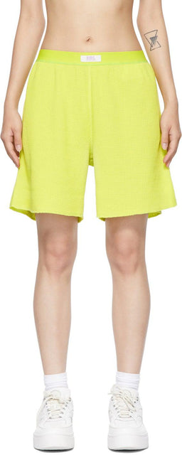 ERL Yellow Waffle Shorts - Short de gaufre jaune erl - ERL 노란색 와플 반바지