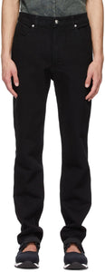 Eckhaus Latta Black High 'EL' Jeans - Eckhaus Latta Noir High 'El' Jeans - Eckhaus 라타 블랙 하이 '엘'청바지