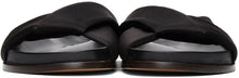 Emme Parsons Black Satin Folded Slides