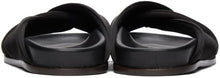 Emme Parsons Black Satin Folded Slides