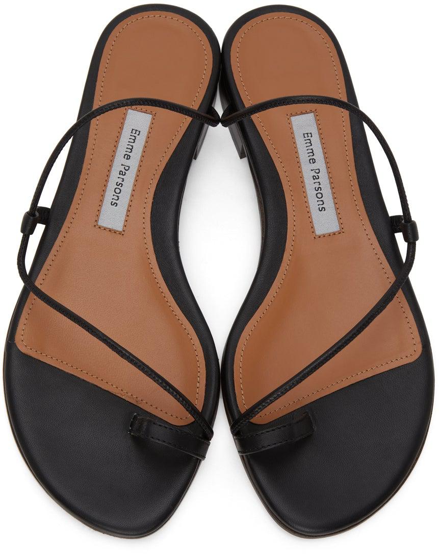 Emme Parsons Black Susan Slide Sandals BlackSkinny