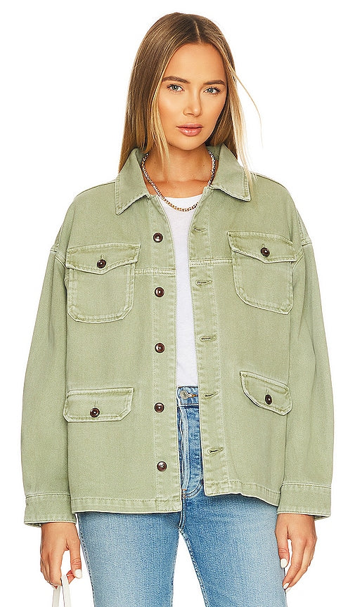 Ena Pelly Elyse Army Shacket in Sage ENA PELLY ELYSE SABLEAU DE L'ARMÉE À SAGE Ena Pelly Elyse陆军Shacket在圣人