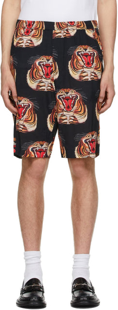 Endless Joy Black Tigre Shorts - Short sans fin de jeu noir - 끝없는 기쁨 검은 색 줄무늬