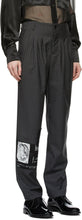 Enfants Riches DÃ©primÃ©s Grey Pinstripe Assemblage Pleated Trousers