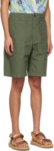 Engineered Garments Khaki Ripstop Fatigue Shorts