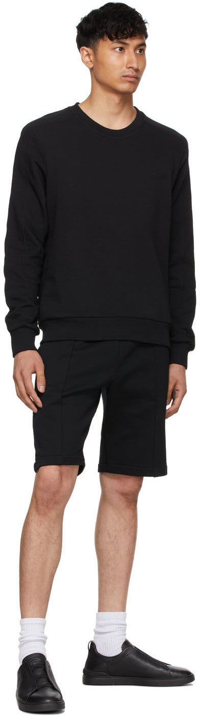 Ermenegildo Zegna Black Cotton Shorts