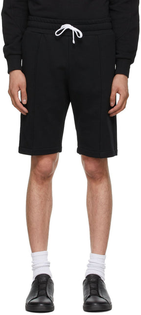 Ermenegildo Zegna Black Cotton Shorts - Ermenegildo Zegna Shorts en coton noir - Ermenegildo Zegna 검은 면화 반바지