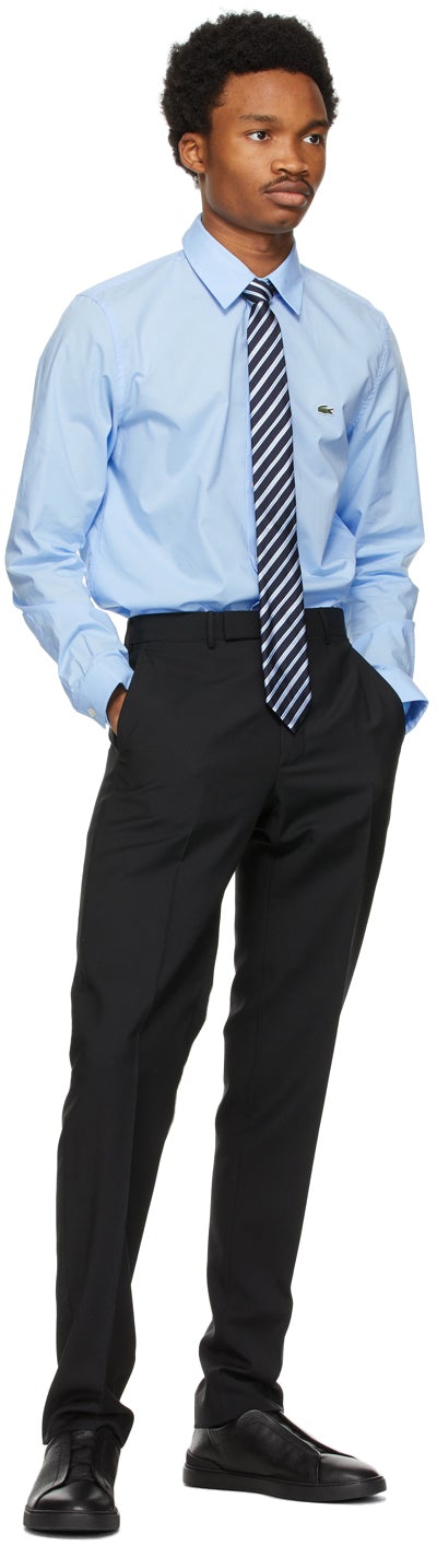 Ermenegildo Zegna Black Wool Dress Trousers