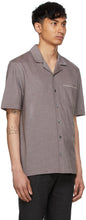 Ermenegildo Zegna Brown Jacquard Short Sleeve Shirt
