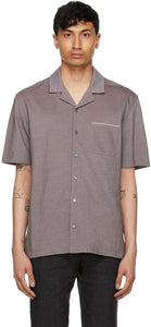 Ermenegildo Zegna Brown Jacquard Short Sleeve Shirt - Hermenegildo zegna jacquard jacquard chemise à manches courtes - Ermenegildo Zegna 브라운 자카드 짧은 소매 셔츠