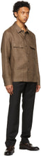 Ermenegildo Zegna Brown Pure Linen Shirt