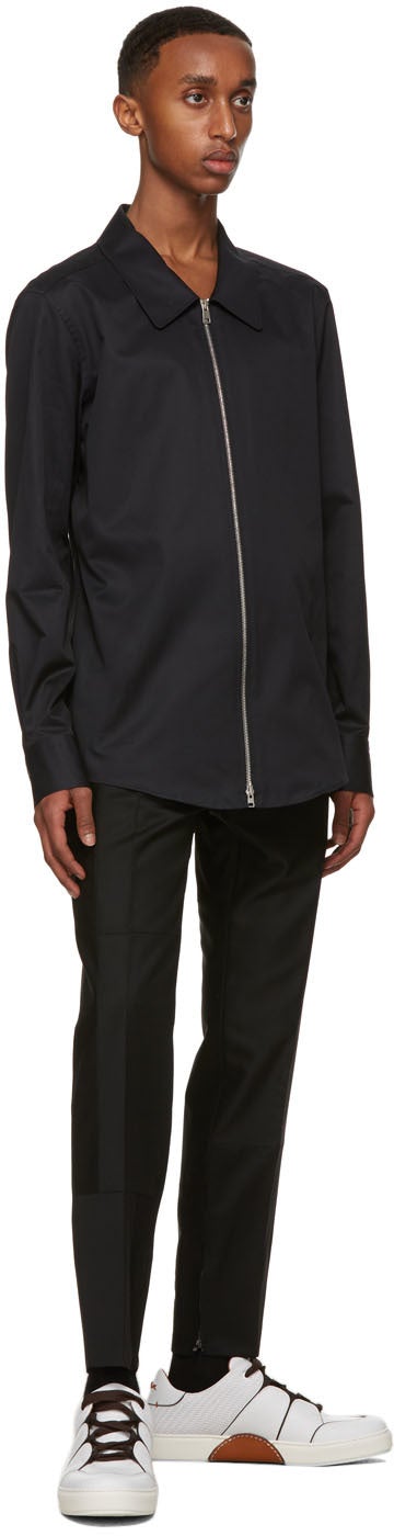 Ermenegildo Zegna Couture Black Cotton Shirt