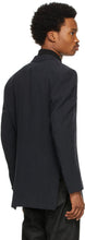 Ermenegildo Zegna Couture Black Linen Oversized Double-Breasted Blazer