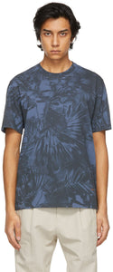 Ermenegildo Zegna Couture Blue Cotton Graphic T-Shirt - T-shirt graphique en coton bleu d'Ermenegildo Zegna Couture - Ermenegildo Zegna Couture 블루 코튼 그래픽 티셔츠