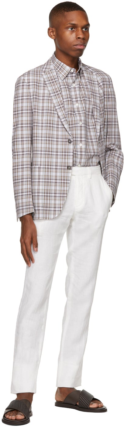 Ermenegildo Zegna Multicolor Pure Cotton Blazer