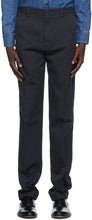 Ermenegildo Zegna Navy Cotton Twill Trousers - Pantalon en sergé de coton en ermenegildo Zegna Navy - Ermenegildo Zegna 해군 코튼 능 직물 바지