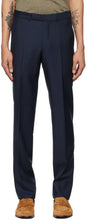 Ermenegildo Zegna Navy EZ Dress Trousers - Ermenegildo Zegna Navy EZ Robe Pantalon - Ermenegildo Zegna 해군 EZ 드레스 바지