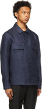 Ermenegildo Zegna Navy Pure Linen Shirt