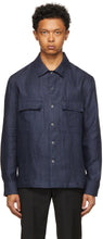 Ermenegildo Zegna Navy Pure Linen Shirt - Ermenegildo Zegna Navy pure chemise de lin - Ermenegildo Zegna 해군 순수 린넨 셔츠