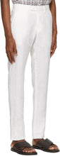 Ermenegildo Zegna White Pure Linen Trousers