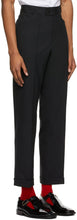 Ernest W. Baker Black Virgin Wool Slim-Fit Trousers