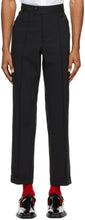 Ernest W. Baker Black Virgin Wool Slim-Fit Trousers - Ernest W. Baker Pantalon mince en laine de laine vierge noire - Ernest W. Baker Black Virgin Wool 슬림 피트 바지