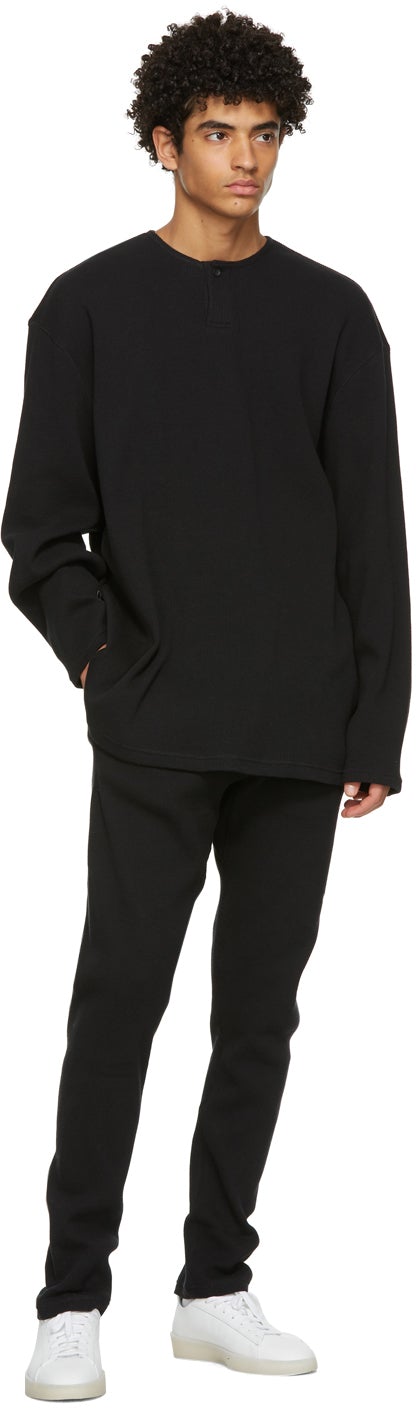 Essentials Black Thermal Lounge Pants