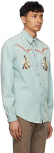Etro Blue Embroidered Shirt