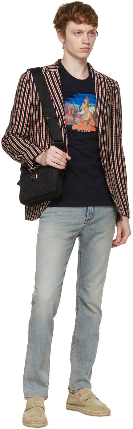 Etro Navy Graphic T-Shirt