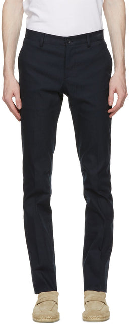 Etro Navy Jacquard Paisley Trousers - Pantalon Paisley Jacquard Etro Navy Jacquard - Etro Navy Jacquard Paisley 바지