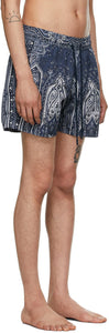 Etro Navy Paisley Swim Shorts