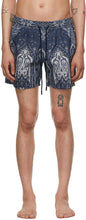 Etro Navy Paisley Swim Shorts - Short de bain Etro Navy Paisley - Etro Navy Paisley 수영 반바지