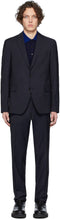 Etro Navy Wool Houndstooth Suit - Costume de poule de poule de laine de laine bleu marine - eTro Navy Wound Houndstooth Suit.