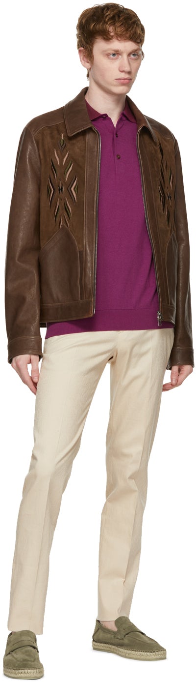 Etro Off-White Jacquard Paisley Trousers