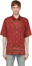 Etro Red Printed Short Sleeve Shirt - Shirt à manches courtes imprimées rouges Etro - eTro 빨간색 짧은 소매 셔츠 인쇄
