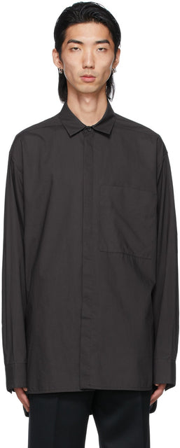 Fear of God Black Easy Collared Shirt - Peur de la chemise à cols facile de Dieu noir - 하나님의 두려움 검은 쉬운 슈팅 셔츠