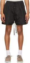 Fear of God Black Nylon Track Shorts - Peur de Dieu Noir Nylon Short Short - 하나님의 두려움 검은 나일론 트랙 반바지