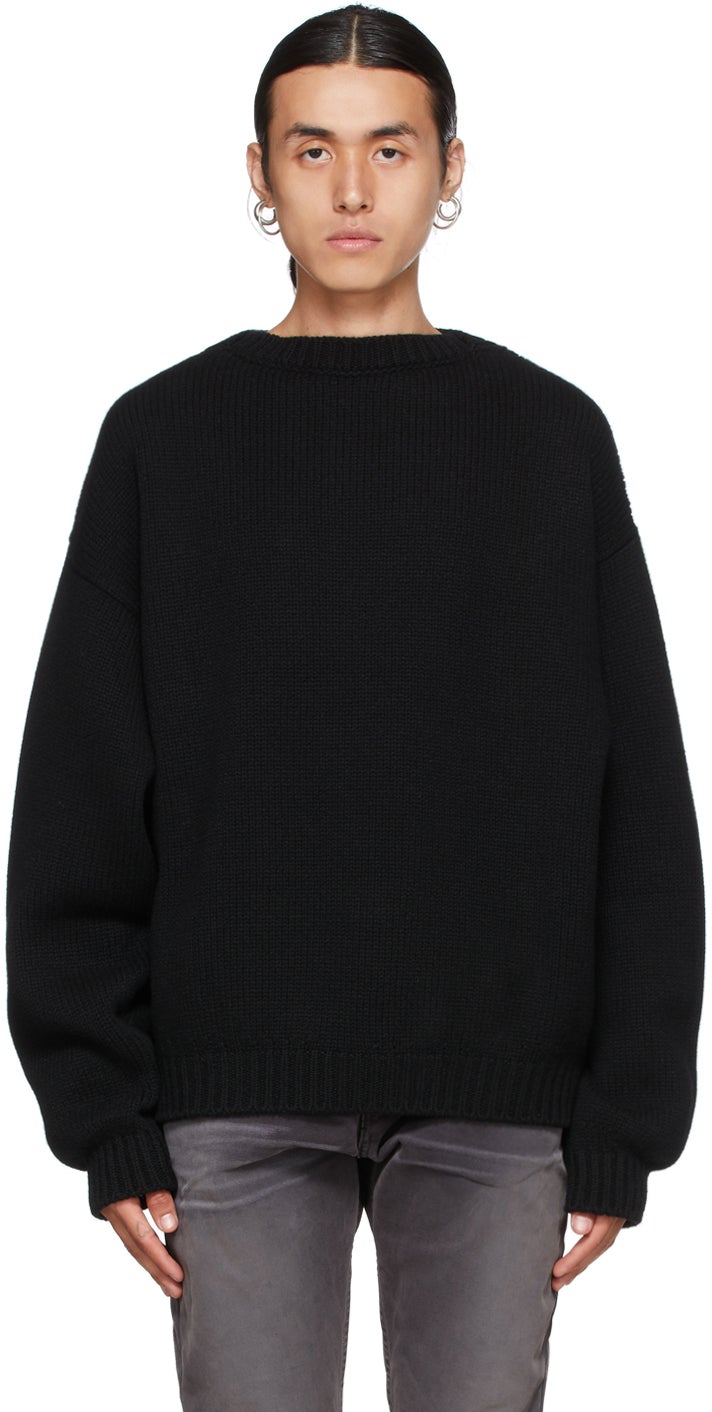 Fear of God Black Overlapped Sweater – BlackSkinny