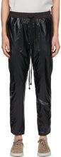 Fear of God Black Satin Lounge Pants - Peur du pantalon de salon satiné noir noir - 검은 새틴 라운지 바지에 대한 두려움
